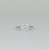 Platinum 0.48ct Round Brilliant Cut Diamond Cluster Ring