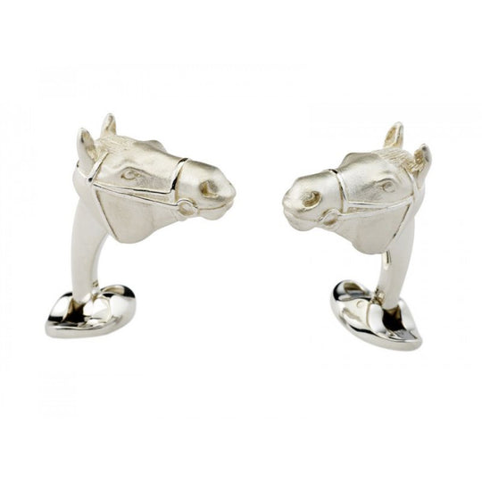 Sterling Silver Horse Head Cufflinks