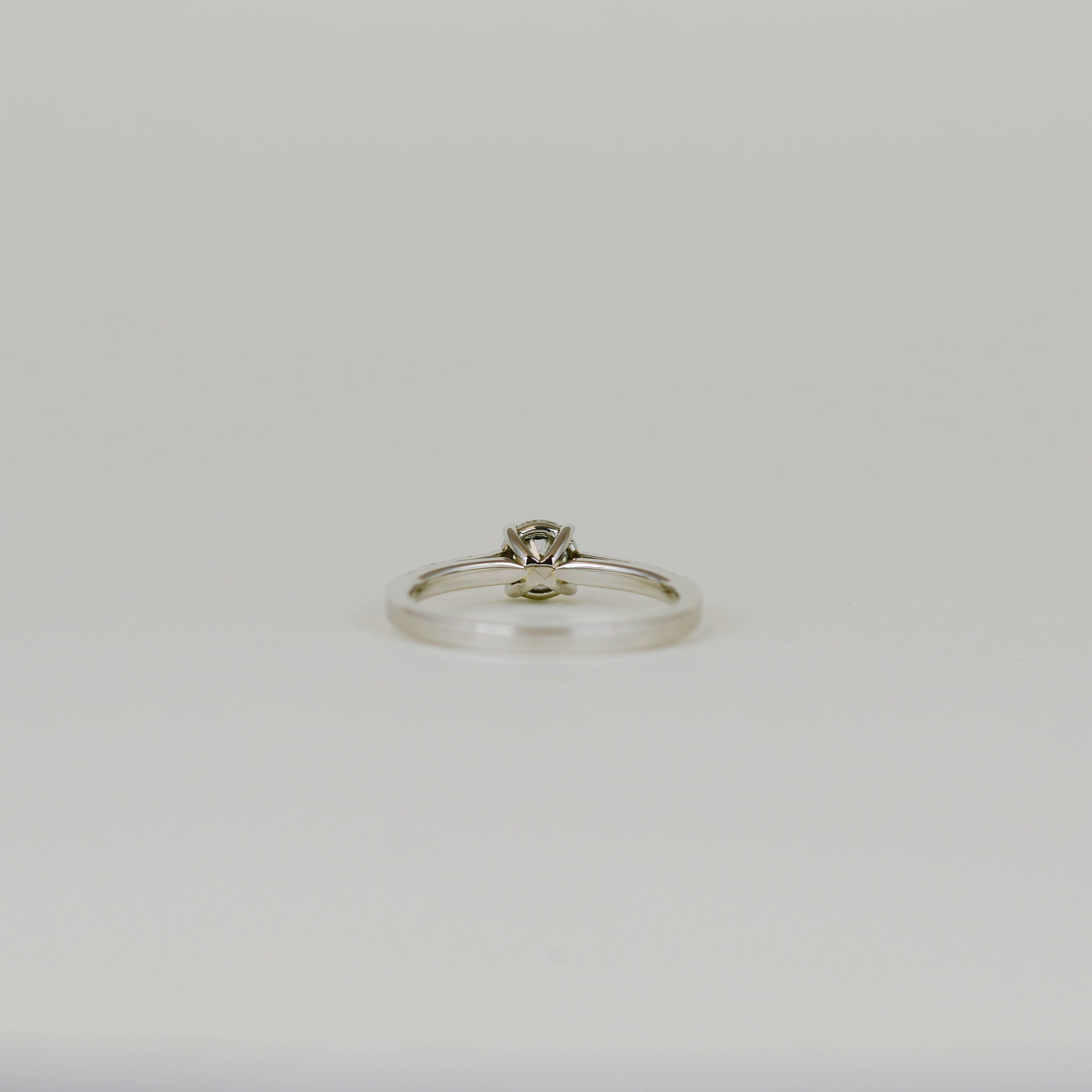 Platinum 0.51ct Diamond Solitaire with Diamond Set Shoulders Ring