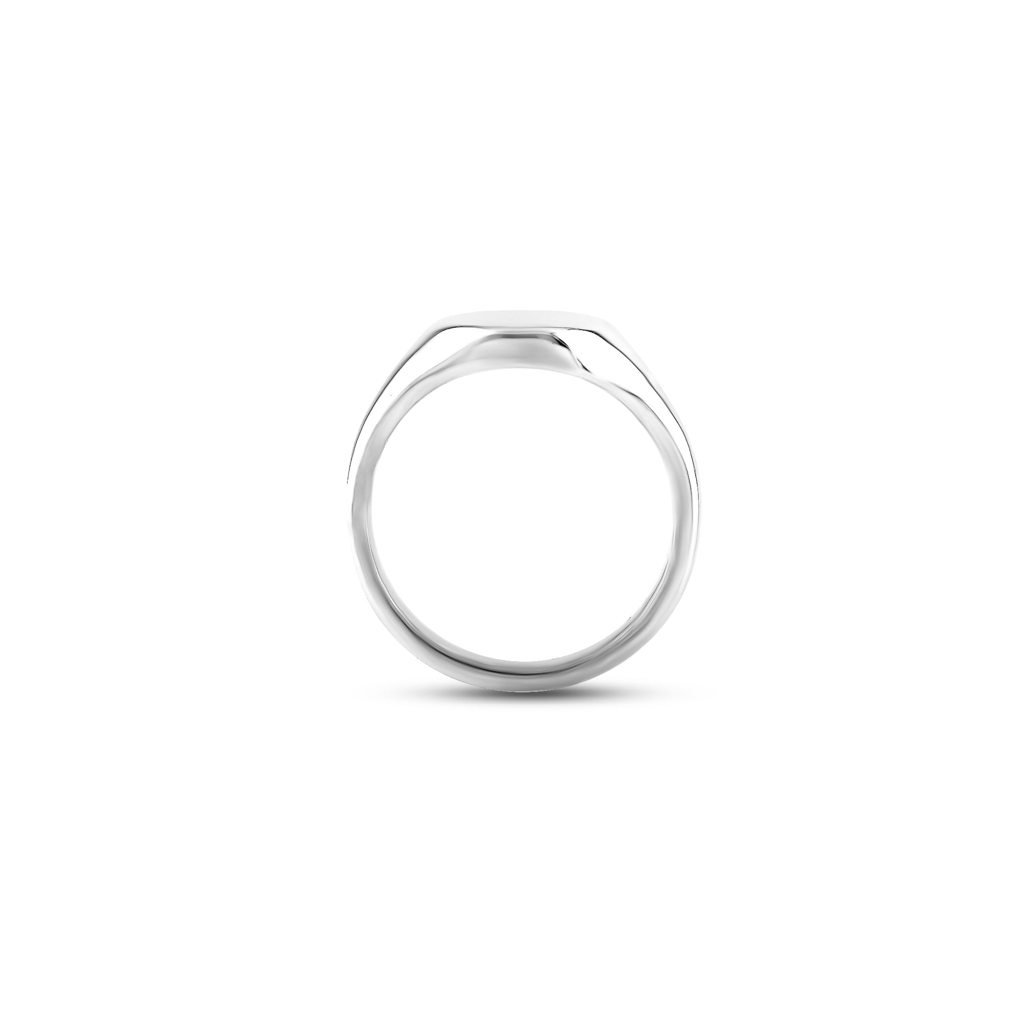 Silver 11 x 9mm Oval Signet Ring