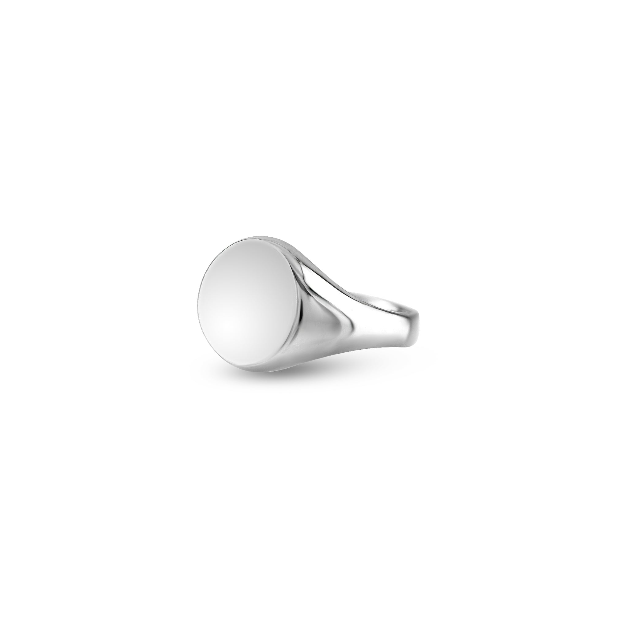 Silver 13mm Round Signet Ring