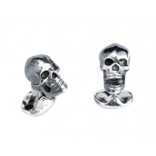 Sterling Silver Skull Cufflinks