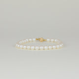 9ct Yellow Gold 5.6mm Freshwater Pearl Bracelet