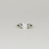 Platinum 1.48ct Round Brilliant Diamond Split Shoulder Ring