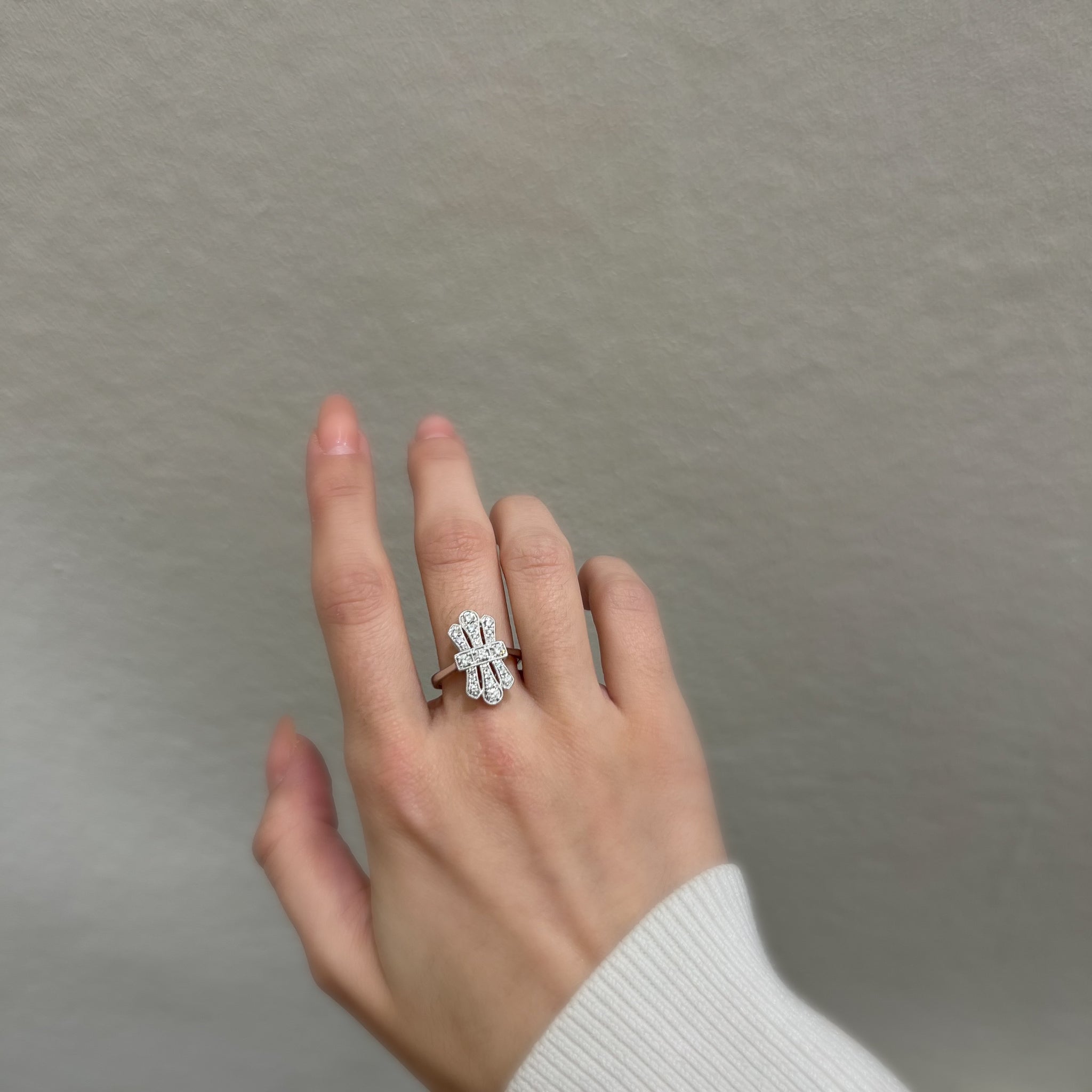 Platinum 0.51ct Diamond Art Deco Dress Ring